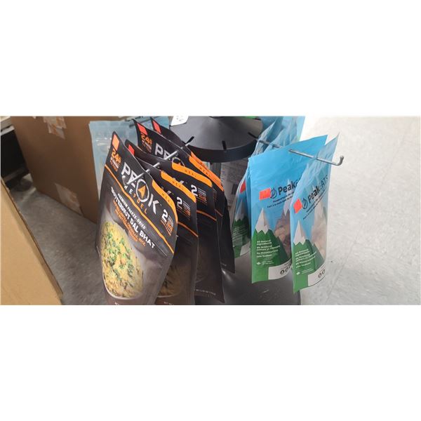 16 ASSORTED PEAK EATS FREEZE DRIED FOOD PACKAGES