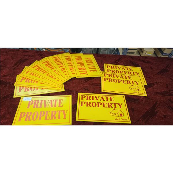 12 PRIVATE PROPERTY SIGNS 8X12"