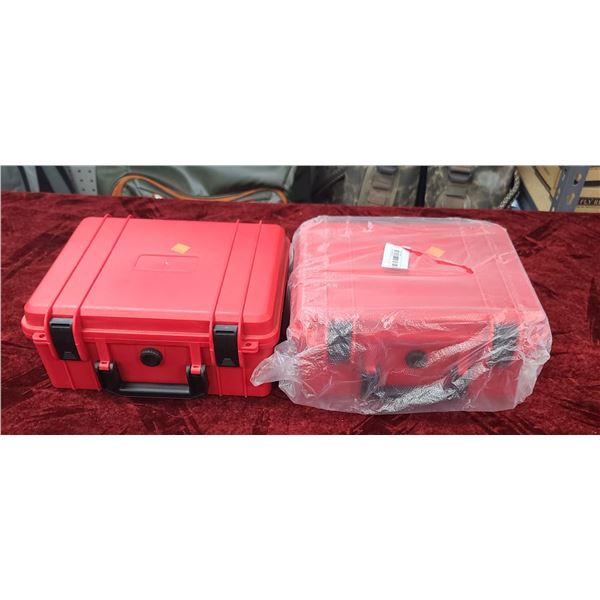 2 LINED PISTOL CASES 10"X9"X5"