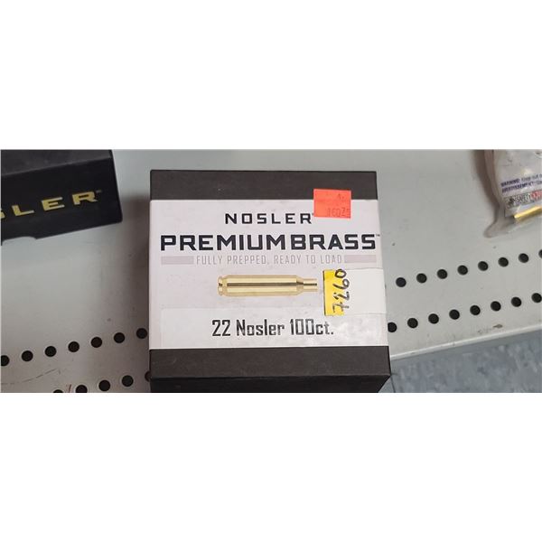NOSLER 22 NOSLER BRASS 100 PCS