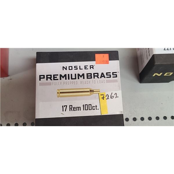 NOSLER 17 REM FIREBALL BRASS 100 PCS
