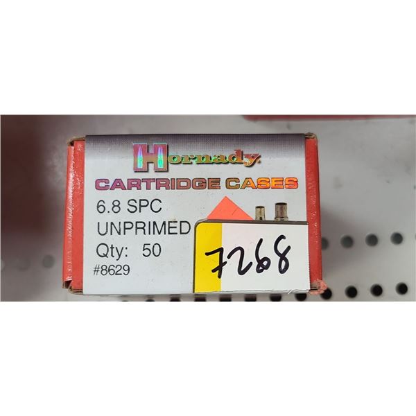 HORNADY 6.8 SPC MAG UNPRIMED BRASS CASES 50PCS