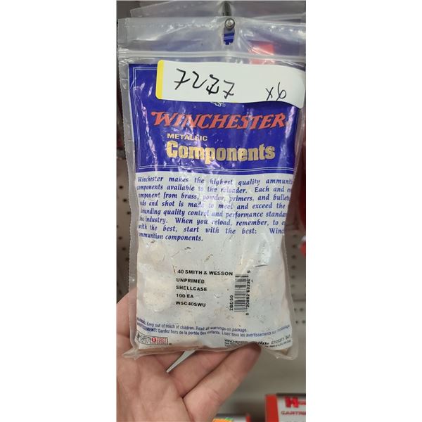 WINCHESTER 40 S&W UNPRIMED BRASS 600 PCS