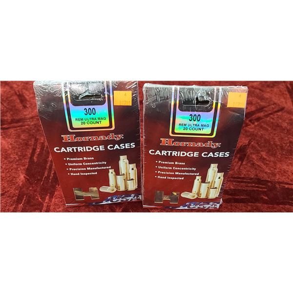 HORNADY 300 REM ULTRA MAG BRASS 40 PCS