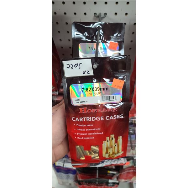 HORNADY 7.62X39MM BRASS 50 PCS
