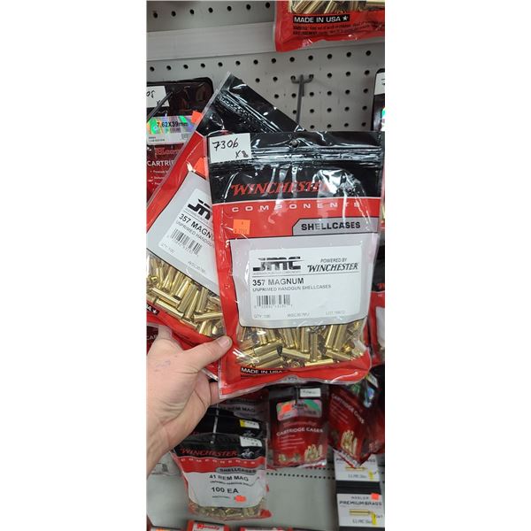 WINCHESTER 357 MAGNUM  BRASS 200 PCS