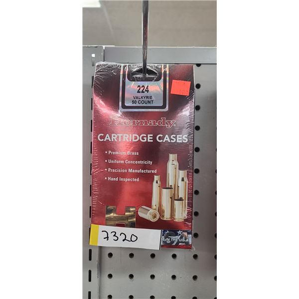 HORNADY 224 VALKYRIE BRASS 50 PCS