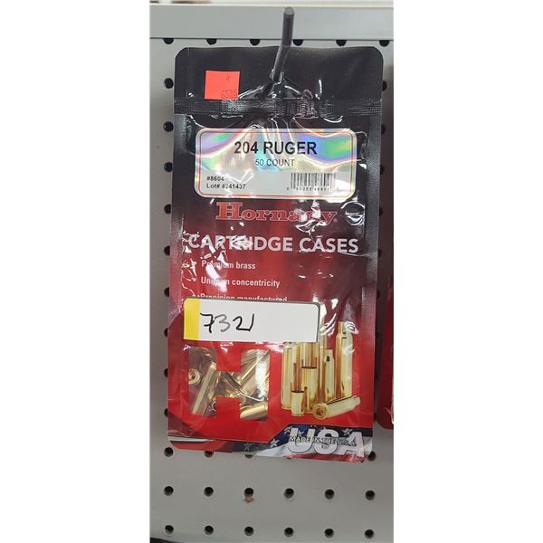 HORNADY 204 RUGER BRASS 50 PCS