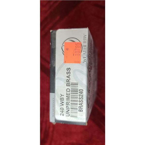 WEATHERBY SELECT 240 WBY BRASS 20 PCS
