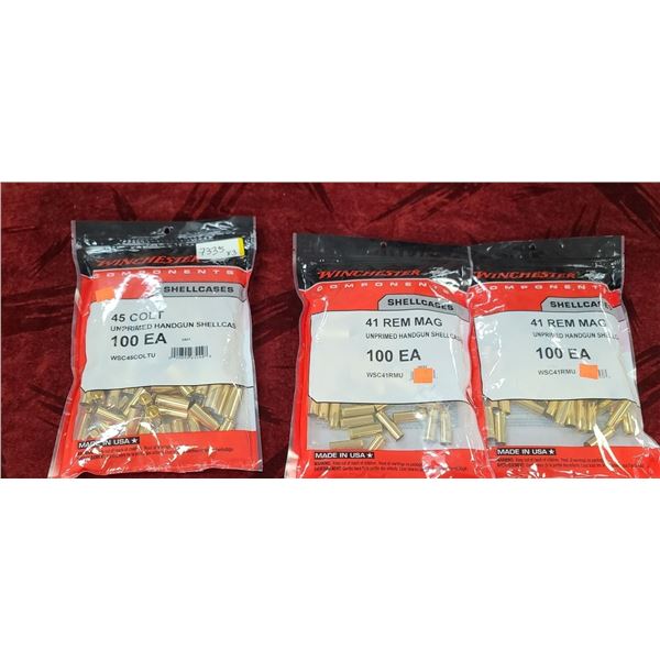 WINCHESTER 45 COLT 100 PCS + 41 REM MAG 200 PCS