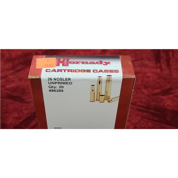 HORNADY 26 NOSLER BRASS 20 PCS