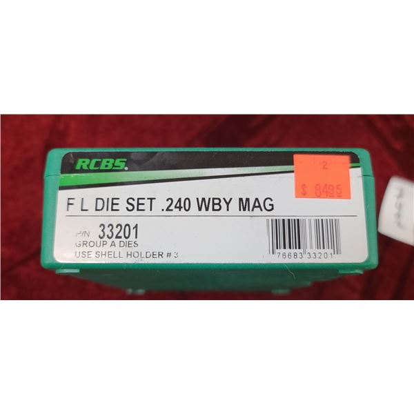 RCBS FL DIE SET 240 WBY MAG