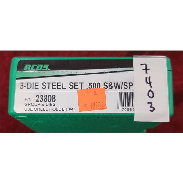 RCBS 3 DIE STEEL SET .500 S&W/SP