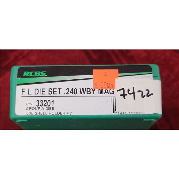RCBS FL DIE SET 240 WBY MAG