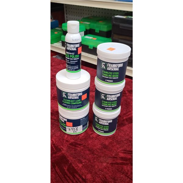 6 FRANKFORD ARSENAL ASSORTED BRASS CLEANING MEDIA