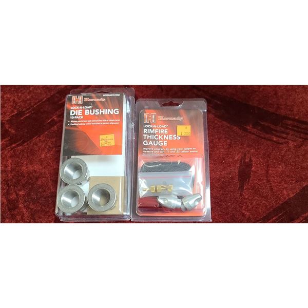 HORNADY 3 PC DIE BUSHINGS AND RIM FIRE THICKNESS