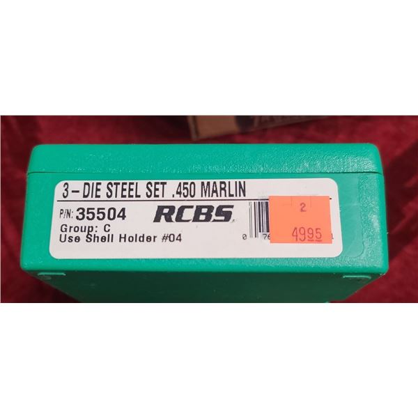 RCBS 3 DIE STEEL SET 450 MARLIN