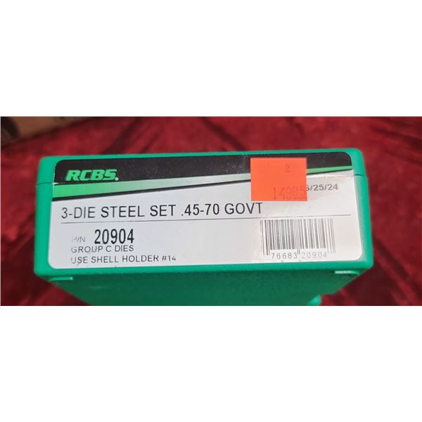 RCBS 3 DIE STEEL SET 45-70 GOVT