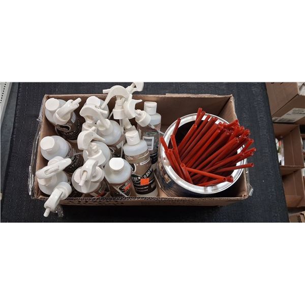 BOX OF FROG LUBE SOLVENT AND STRAWS - 12 ITEMS