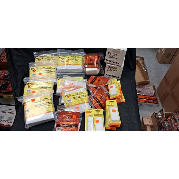 LARGE BOX OF PATCHES .270-.35CAL, .17-.22CAL, .243, 6MM-.280, .22-.270CAL SHOTGUN 17HMR-.204