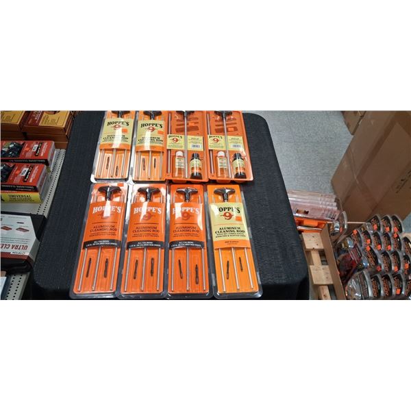 HOPPE'S 9 CLEANING KITS  (.22-.30CAL, .30 PLUS) 8 ITEMS