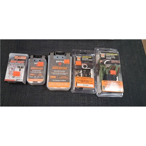 HOPPE'S 9 BORE SNAKES ASSORTED SIZES - 1 BOX OF 14 ITEMS