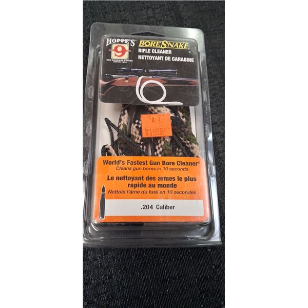 HOPPE'S 9 BORE SNAKES .204 CALIBER - 1 BOX OF 15 ITEMS