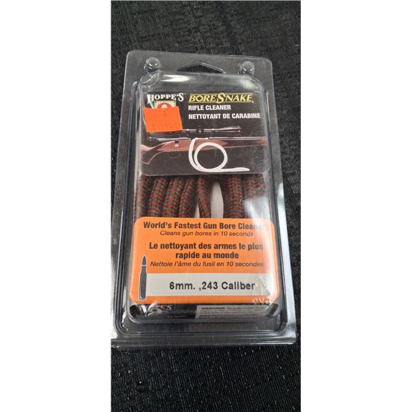 HOPPE'S 9 BORE SNAKES 6MM .243 CALIBER - 1 BOX OF 11 ITEMS
