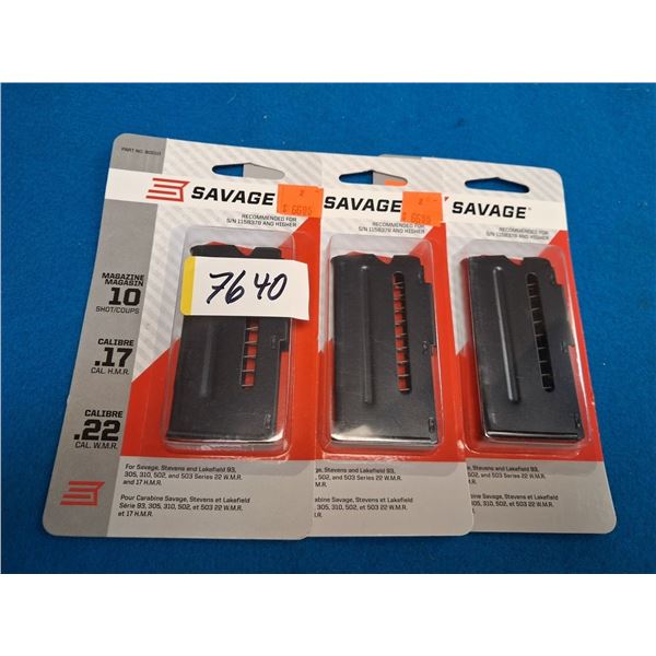 SAVAGE 3 OF #90010 MODELS - 93,305,310,502,503 - 22 MAG & 17 HMR