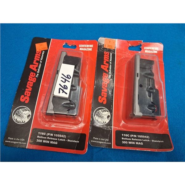 SAVAGE 2 OF MODEL 116C (P/N 105942) 300 WIN MAG SILVER