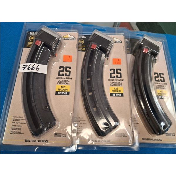 BUTLER CREEK 3 OF FITS A22 MAGNUM CAL 22MAG, 25 RNDS/MAG