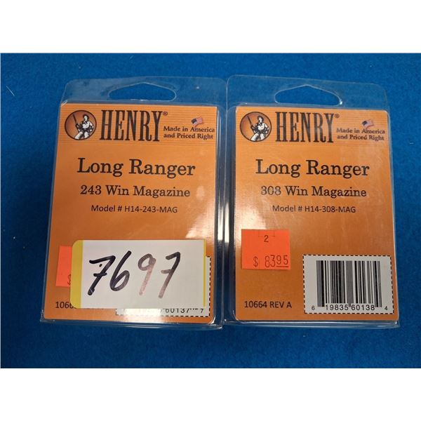 HENRY LONE RANGER MAGS #H14 - 243 WIN  - 2 ITEMS