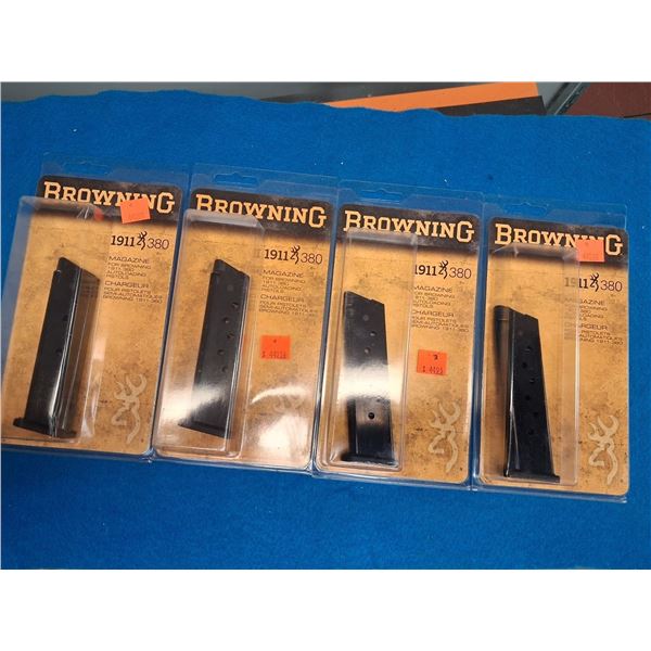 BROWNING 1911, 380 ACP, 8 RND MAG - 4 ITEMS