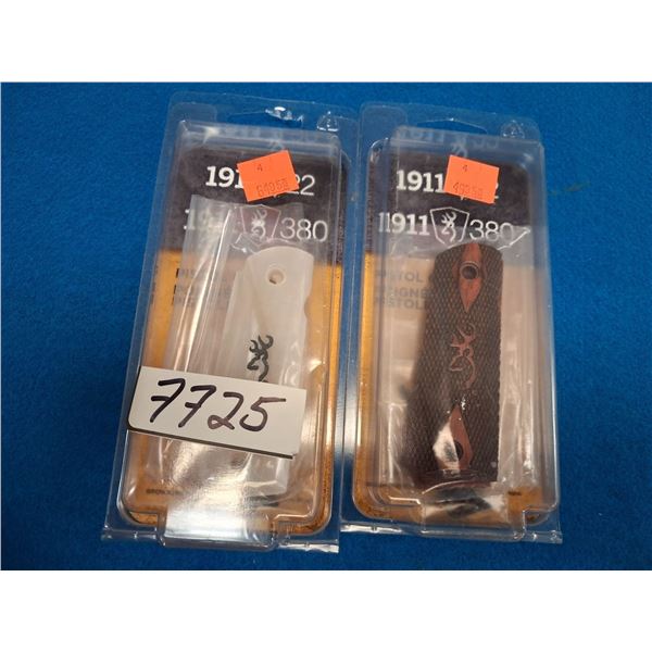 BROWNING 1911-380 #114131 ROSEWOOD PISTOL GRIPS & IMITATION PEARL #114121 - 2 SETS OF PISTOL GRIPS