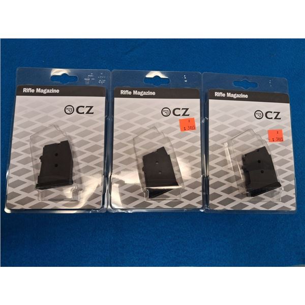 CZ MAGAZINE - FITS 457,5,512 CAL. 22 L.R. PLASTIC 5 RNDS - 3 ITEMS