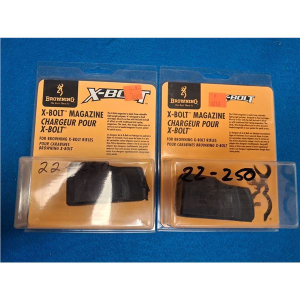 BROWNING X-BOLT CAL 22-250 REM - 2 ITEMS
