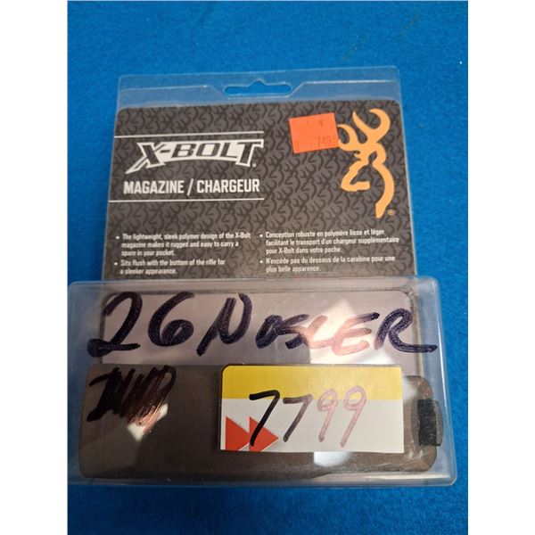 BROWNING X-BOLT CAL 26 NOSLER W BRONZE BOTTOM - 1 ITEM