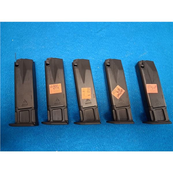 5X MEGGAR-WALTHER PPQ PISTOL MAG CAL 9MM CAP. 10 - PAL REQ.