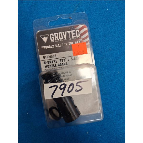 GROVTEC MUZZLE BRAKE PN# GTHM362-223/556 - 1/2X28 THREAD
