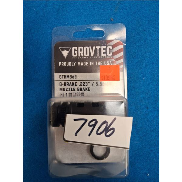 GROVTEC MUZZLE BRAKE PN# GTHM362-223/556 - 1/2X28 THREAD