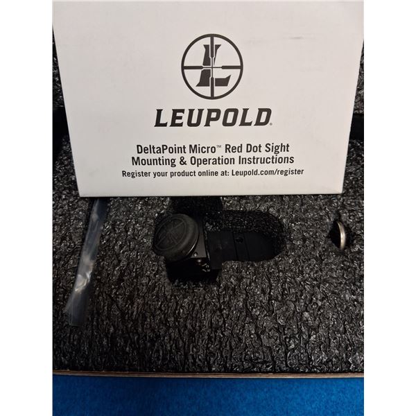 LEUPOLD DELTA PT. MICRO RED DOT SIGHT FOR S&W M&P MNT BATTERY INC. PN# 179570 3MOA DOT.