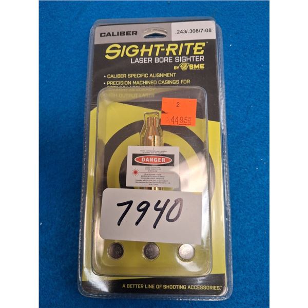 SIGHT RITE LASER BORE SIGHTER PART # XSI-BL-243 CAL 243, 7MM-08, 308