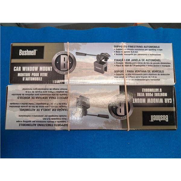 2X BUSHNELL CAR WINDOW MOUNT 1/4" TRIPOD PLATE INC. TILT & PAN PN#784405