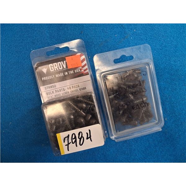 GROVTEC SWIVEL STUD WOOD SCREWS 60 OF 3/4" AND 40 OF 1/2"