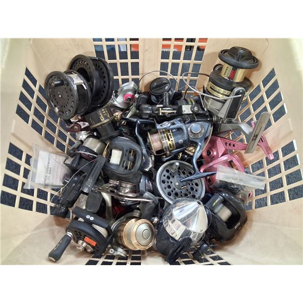 HUGE BOX OF VARIOUS REELS FOR PARTS & YOUR REPAIR PROJECTS