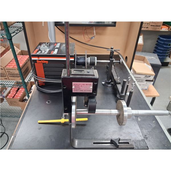 LARGE LOT OF BERKLEY PRO LINE WINDER COMES WITH PEDAL & ALL ATTACHMENTS NEEDED TO SPOOL OPEN REEL, C