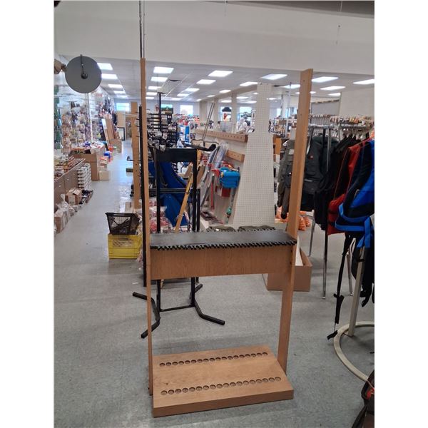 WOODEN ROD HOLDER RACKS - HOLDS 36