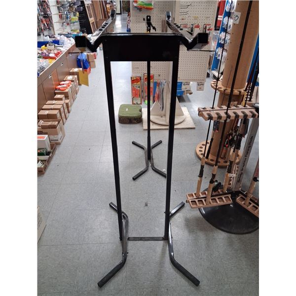 LARGE METAL AUGER STAND H 52" W 12"