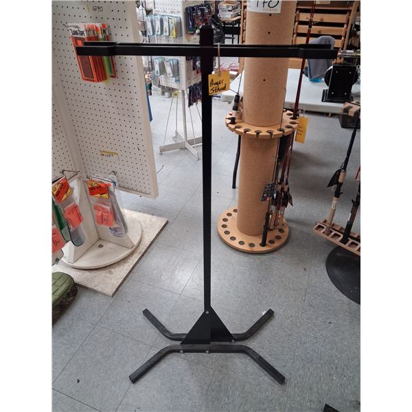 SMALL METAL AUGER STAND H 49" W 22"