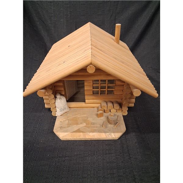 WOODEN CABIN, TOO CUTE, W 13", L 15"